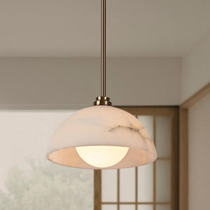 Luce ciondolo da bagno in alabastro con cupola di Design contemporaneo - Product Image 5