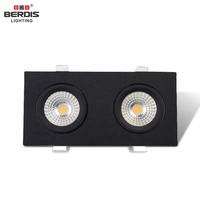 Spot COB Duo Double 2700K 3000K 4000K Slim, Dimmable Dim to Warm, à découpe 68*145mm, compatible CE RoHS, avec technologie German Trailing Edge