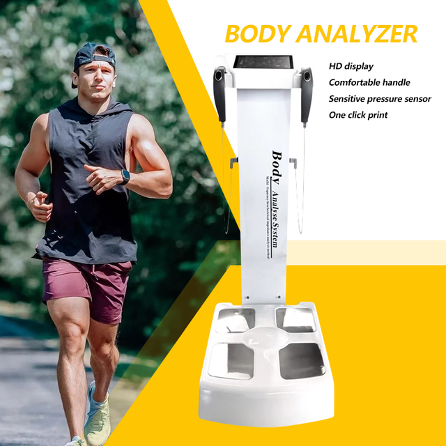 A Comprehensive Body Health Analyzer Made of ABS Material, It Provides Body Assessment Reports and Is Suitable for Gym Use.