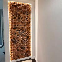 Panneau mural en bois pour panneau flexible non fini Panneau mural en bois de pin, de cèdre et d'arts Façade en noyer