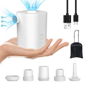 Pompa udara listrik Mini 4000Pa portabel, tanpa kabel dapat diisi ulang bahan ABS kasur tiup untuk Kayak apung tas penyimpanan vakum - Product Image 2