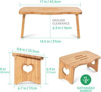 Banc de méditation pliable en bambou Combohome avec banc de méditation à genoux, tabouret à genoux