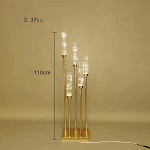 Nueva guía de camino dorado de boda de estilo europeo con candelabros de <span class=keywords><strong>8</strong></span> cabezas para decoración de accesorios de boda escenario boda T-<span class=keywords><strong>stage</strong></span> - Product Image 3