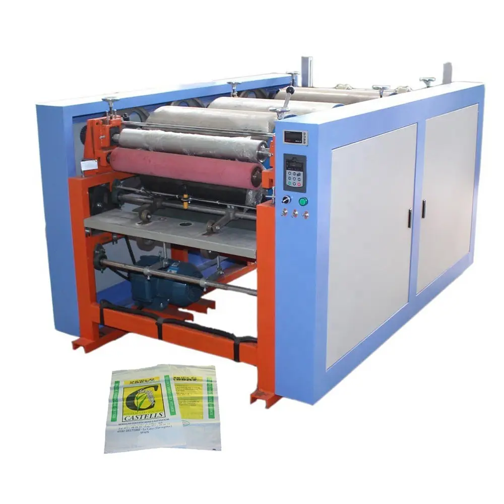 Digitale Drukzakken 6 Kleuren Flexo Printer Machine Voor Jute Mylar Rijst Plastic Zak Drukmachine