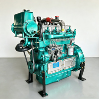 Moteur marin 4 cylindres en ligne refroidi par eau pour la pêche - 58 kW/72 kVA, échangeur de chaleur à eau de mer, démarrage électrique ZH4102