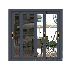 Fenêtres et portes en aluminium pour maison résidentielle au design moderne, grandes fenêtres à double vitrage, porte battante en acier inoxydable, moustiquaire magnétique horizontale - Product Image 2