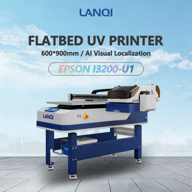AI Vision Positioning Small Format UV Flatbed Printer 1200dpi High Speed Printing for Acrylic KT Board Glass Inkjet Printing