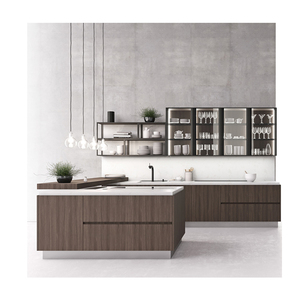 Mobile da Cucina Modulare per Interni di <span class=keywords><strong>Qualità</strong></span> Garantita con Design di Porte in Acrilico, Cerniere Moderne, Arredamento Cucina Personalizzato - Product Image 1