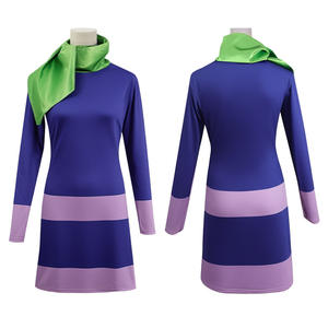 Women <strong>Daphne</strong> Cosplay Blake Costume Cartoon Purple <strong>Dress</strong> Scarf Socks Adult Clothing Outfits Fantasy Halloween Carnival Party Suit - Product Image 3