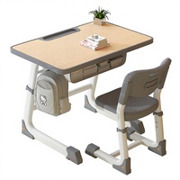 Solutions personnalisables : Ensemble table et chaise scolaire industrielles multifonctionnelles pour l'apprentissage à domicile, finition thermolaquée