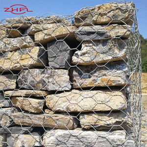 Maille de gabion en fil de fer galvanisé hexagonal avec pliage pour le contrôle des inondations, mur de soutènement - Product Image 2