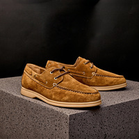 Chaussures en daim pour hommes Bowei, nouvelles chaussures d'automne, chaussures décontractées pour affaires, cuir véritable, bout rond confortable, à lacets, tendance pour hommes
