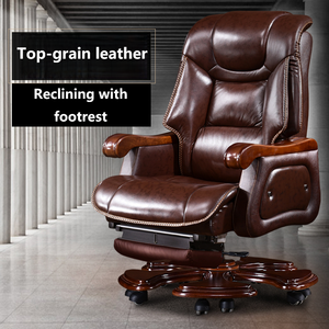 2025 Luxus Klassischer Executive Chair Neuer Büro-Freizeit-Liegestuhl aus echtem Leder High - End Presidential Executive Chair - Product Image 2