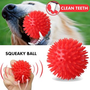 Set di 3 Giocattoli per Cani Monster Ball 2-in-1, Animali di Peluche e Giocattoli Morbidi per la Pulizia dei Denti, Colori Viola/Verde/Giallo - Product Image 4