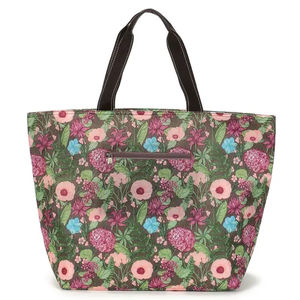 Sac fourre-tout en fibre de polyester douce, grande capacité, réutilisable, sac à main pour femme, imprimé fleurs, sac à main respectueux de l'environnement - Product Image 4