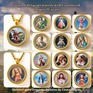 GIVELUCK 3D Cameo St. Joseph Pingente com Núcleo Pintado à Mão, Família Patrono Medalha de Proteção Bênção Católica - Product Image 5