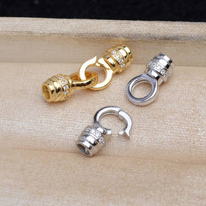 DIY Accessories S925 Silver Card Pearl Necklace & <b>Bracelet</b> Buckles 5760 Hat Buckles Gold Plated CZ <b>Beads</b> for Jewelry <b>Making</b> - Product Image 1