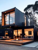 Maison modulaire en conteneur de 2 étages, prête à être expédiée, de qualité supérieure, 20 pieds, 40 pieds, 2 à 4 chambres, maison miniature de luxe, unité de vie préfabriquée à vendre