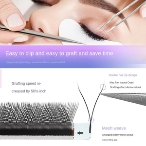 Vente en gros YY Super doux 2D japonais <span class=keywords><strong>b</strong></span>é<span class=keywords><strong>b</strong></span>é incurvé 0.07mm <span class=keywords><strong>B</strong></span>/C/D greffage de faux cils belles extensions de cils en forme de Y" - Product Image 3