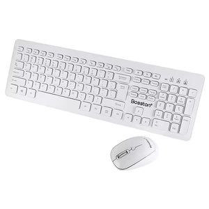 Wireless <b>Keyboard</b> & Mouse Combo Ergonomic White Design with Silent Chocolate Keycaps & High-Precision Optical Sensor - Product Image 5