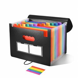 Custom Office Stationery-Rainbow Expanding Accordion <b>File</b> <b>Folder</b> PVC Paper Multi-Section A5 Size 12 Pockets A4 Multi Pockets Bag - Product Image 1