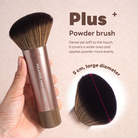 Kuas Makeup Profesional MAANGE Grosir Label Pribadi Kuas Tunggal untuk Bedak Tabur, Foundation Cair, dan Blush