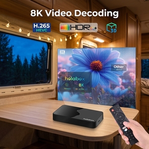 Super <span class=keywords><strong>IPTV</strong></span> Box 8K Strong HRD Hola HiiTV Lemon TV Stalker Holabox Android 15 4K WIFI Allwinner H618 con Control Remoto BT de Fábrica OEM - Product Image 4