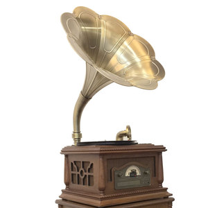 Vente flash Gramophone rétro classique à 3 vitesses en bois avec lecteur de disques vinyle USB/<span class=keywords><strong>CD</strong></span> Bluetooth - Product Image 3