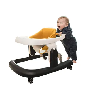 360 Valbestendige Opvouwbare 2 In 1 Wiel Babyrollator Met Verstelbaar Frame Multifunctionele Trendy Baby Learning Rollator