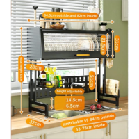 Support de rangement pour vaisselle et bol évier de cuisine armoire organisateur accessoires couverture complète Anti-poussière métal cuisine égouttoir étagère