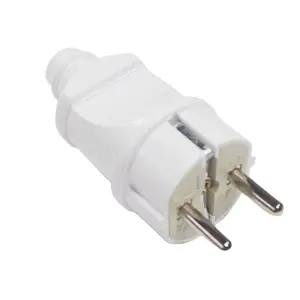 16A Germany European 250V Power Plug With Earthing 2 Round Pin Plug