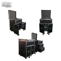 Système de son mélangeur rack flight case avec 2 stands taille 18U