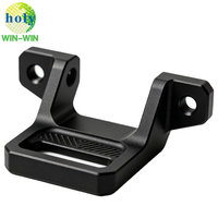Support d'angle en alliage d'aluminium usiné CNC OEM, sablage et anodisation noire, pour modèles d'avions RC, raccordement structurel personnalisé