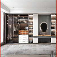 Armoire en bois sur mesure, armoire de taille personnalisée, meubles de chambre à coucher, porte en verre, armoire pliante