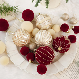 Flocked Shatterproof Xmas Balls Decor Hanging Ornament 36PCS Velvet <b>Christmas</b> Ball Ornaments Set for Tree Decorations - Product Image 1