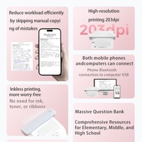 Imprimante thermique portable A4 en métal, connectable au téléphone portable, sans encre, pour documents domestiques et examens
