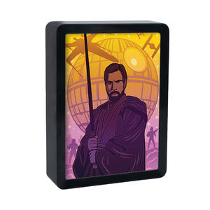 Obiwan <span class=keywords><strong>Kenobi</strong></span>-Lámpara LED de tallado de papel, decoración para mesa y cama, personalizada, artesanal, 3D - Product Image 4