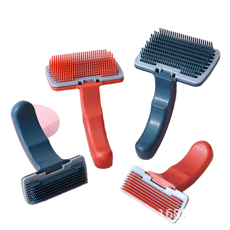 2022 Popular New Products Spot Pet Manual One-key Hair Removal Comb Big Dog Massage Comb Cleaning Comb