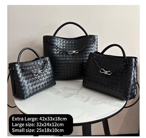 Borsa Intrecciata di Lusso in Vera Pelle per <span class=keywords><strong>Donna</strong></span>, <span class=keywords><strong>Grande</strong></span> Capacità, Nuova Borsa a Mano in Pelle Bovina, <span class=keywords><strong>Grande</strong></span> Borsa a Tracolla in Vera Pelle - Product Image 5