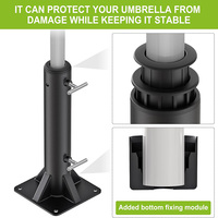 Base de parapluie robuste JH-Mech OEM, structure triangulaire renforcée, hauteur réglable, résistante à la rouille, pour charges lourdes