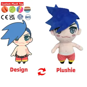 LOW MOQ Custom Stuffed Anime Cartoon Plush Human Doll Fabric Dolls