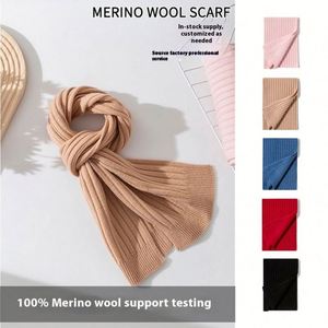 Écharpe en laine mérinos pour enfants, automne-hiver, écharpe tricotée haut de gamme, tendance, épaisse et chaude pour enfants - Product Image 4