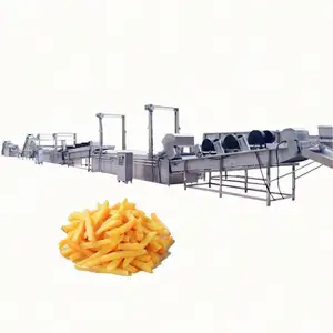 Baixo custo congelado batata chips produção linha batatas fritas que faz a máquina