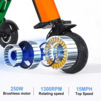 Trottinette électrique pliable à 3 roues TopMate ES33 en alliage d'aluminium léger, batterie 36V 7.8AH, fonction marche arrière, clé, 250W, étanche