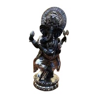 Décoration Feng Shui sur mesure pour la maison, artisanat en résine pour la méditation, statue indienne de Bouddha éléphant debout avec halo