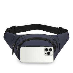 Toukete Bolso de cintura para hombre, material con revestimiento de gran capacidad, bolso cruzado con múltiples compartimentos, estilo para atuendos diarios - Product Image 4