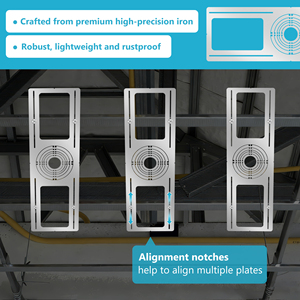 Braket Besi Retrofit untuk Lampu Panel LED di Plafon Grid, Pemasangan Tanpa Alat - Product Image 5
