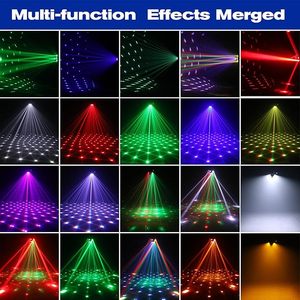 Projecteur LED Laser à Tête Mobile 6 Bras, Effet Scène Beam RG, Projection de Motifs Étoilés, Stroboscope Sonore DMX512 pour Fêtes, Discothèques, Clubs, Mariages, Bars - Product Image 4