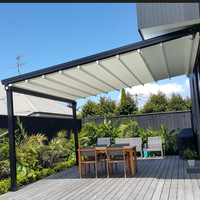 Toit rétractable de Patio pliant en PVC personnalisé avec lumière Led