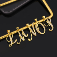 CM Fashion Jewelry Pendentifs Lettres Plaqué Or 24K, Breloques Alphabet, Pendentifs Initiales, Pendentifs Lettres pour Collier